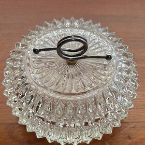 Indiana Glass Clear Crystal Candy Dish